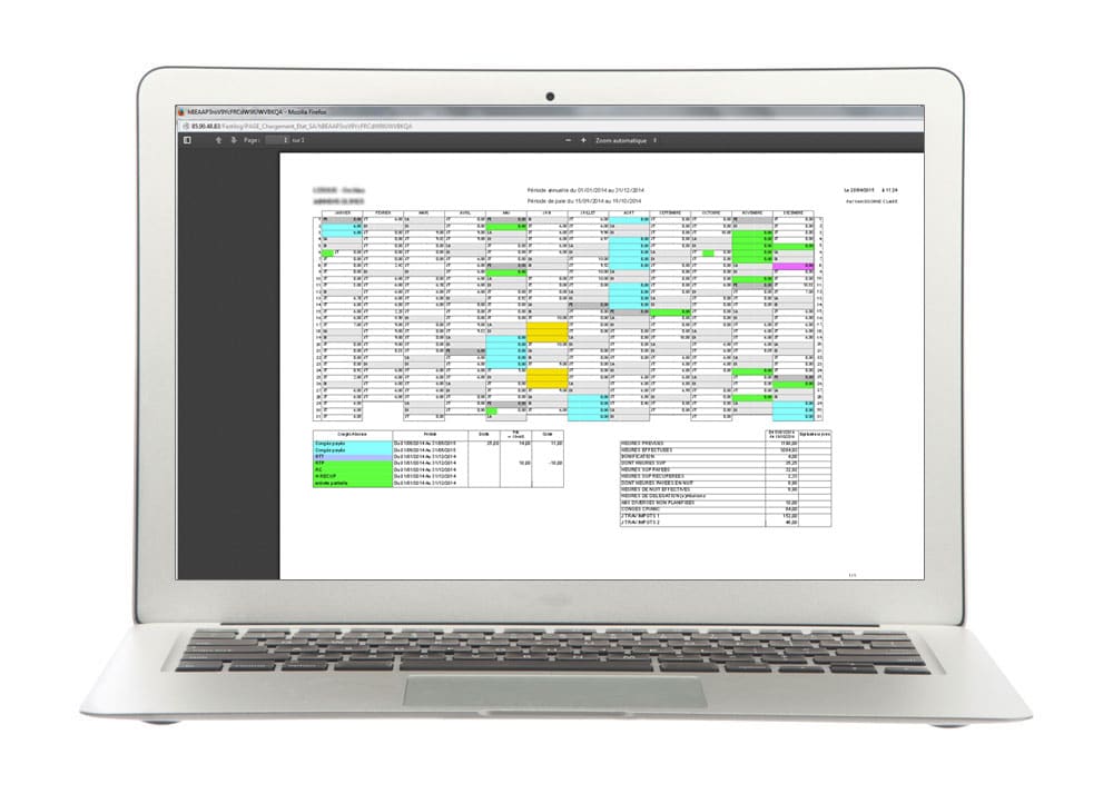 Annualisation du temps de travail - Fastilog logiciel RH de gestion des temps et des activités
